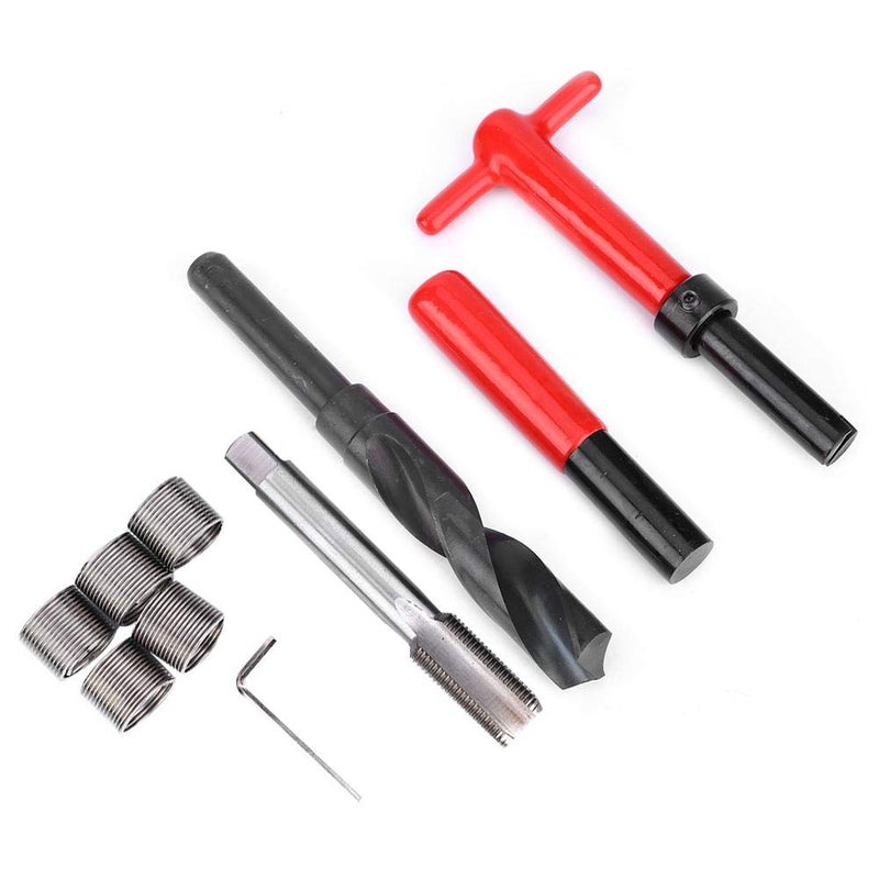 JADPES Thread Repair Tool Kit,10Pcs M18x1.5mm Stainless Steel Twisted Drill Tap Wrench Threaded Insert Tap Insertion Tool for Damaged Thread Repair - Image 5